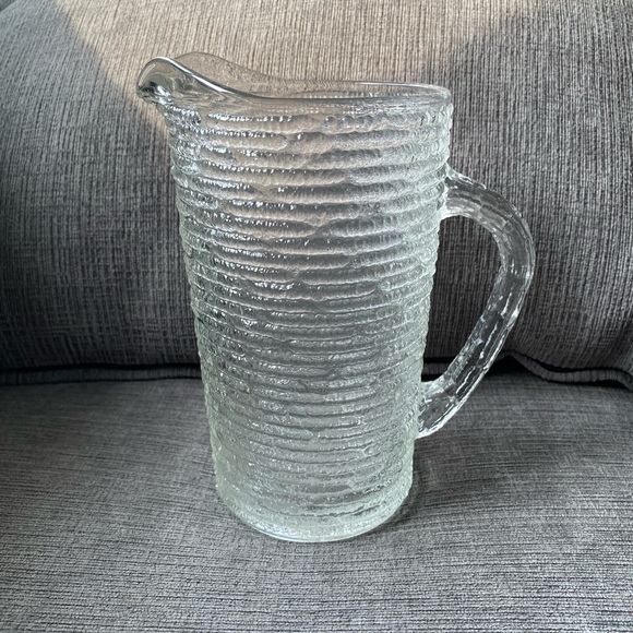 Vtg Anchor Hocking Soreno Clear Juice Pitcher